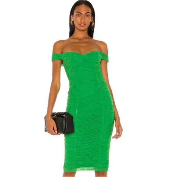 MAJORELLE Tabitha Midi Dress in Kelly Green NWT Size Medium - Picture 1 of 3